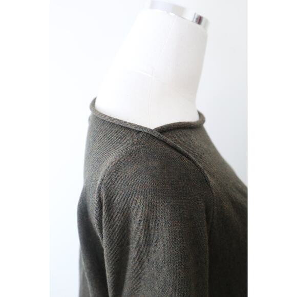 Hannes Roether Size M Merino Wool A-Line Sweater Tunic Pockets Green - Picture 12 of 14